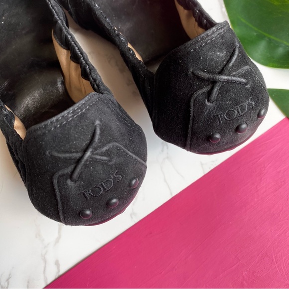 Tod's Knot Suede Satin Ballet Ballerinas Flats 39 - Picture 7 of 8